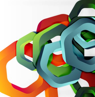 Üst üste gelen altıgenler arka planı Tasarla