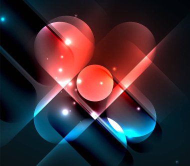 Vektör geometrik parlayan arka plan şekilleri