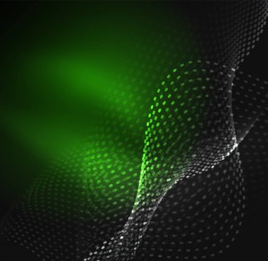 Tasarım şablonu parlayan parçacıkları dalga