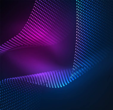 Tasarım şablonu parlayan parçacıkları dalga