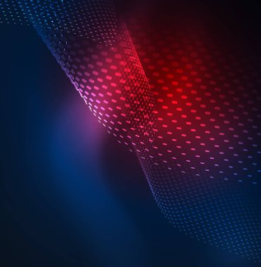 Tasarım şablonu parlayan parçacıkları dalga