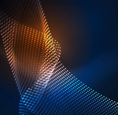 Tasarım şablonu parlayan parçacıkları dalga