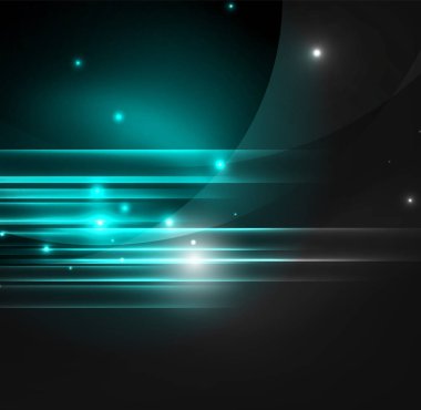 parlayan futuristik çizgiler