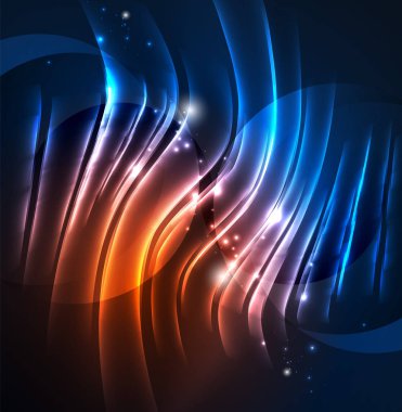 parlayan futuristik çizgiler