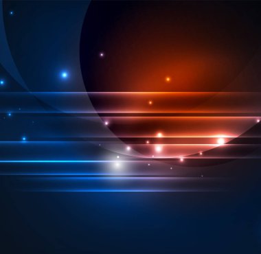 parlayan futuristik çizgiler