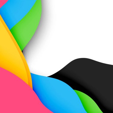 kesim şekilleri ile 3D vektör arka plan