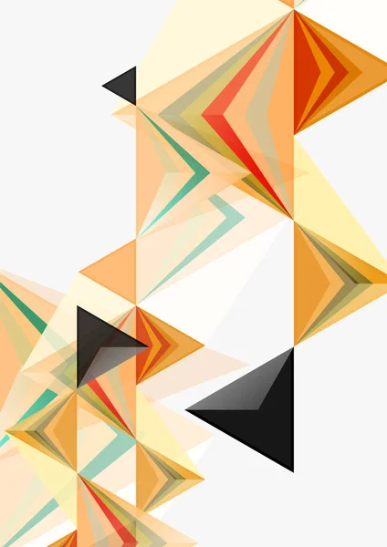 Plantilla abstracta geométrica triangular de tamaño a4 vector poli bajo — Archivo Imágenes Vectoriales