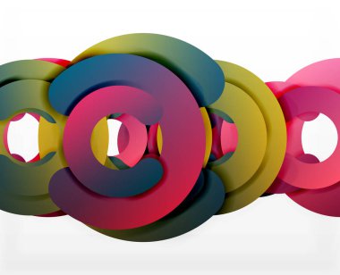 Daire geometrik arka plan, renkli iş veya web için teknoloji tasarım