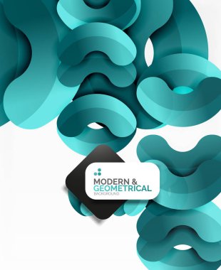 Beyaz renk geometrik yuvarlak şekiller