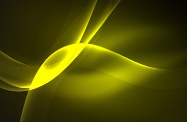 Karanlıkta parlayan dumanlı dalgalar