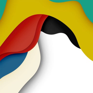 kesim şekilleri ile 3D vektör arka plan