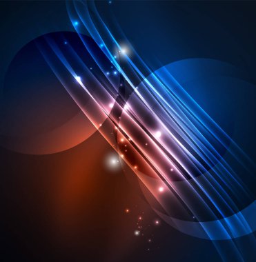 parlayan futuristik çizgiler