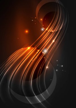 parlayan futuristik çizgiler