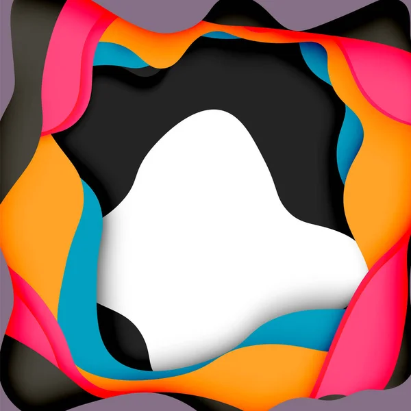Fond abstrait vectoriel 3d avec des formes coupées — Image vectorielle