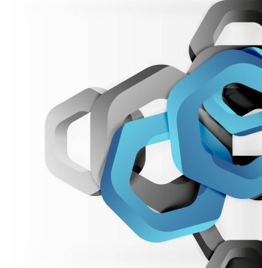 Üst üste gelen altıgenler arka planı Tasarla