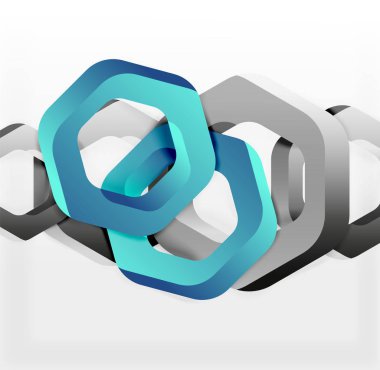 Üst üste gelen altıgenler arka planı Tasarla