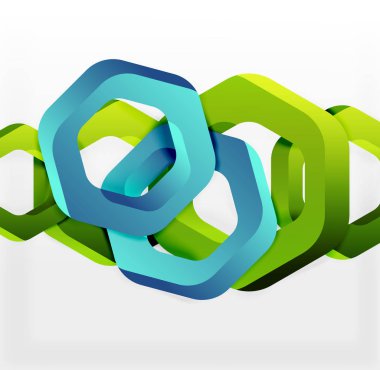 Üst üste gelen altıgenler arka planı Tasarla