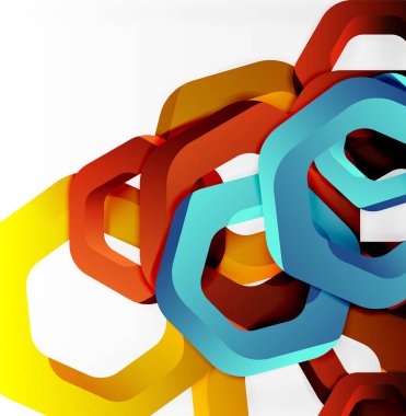 Üst üste gelen altıgenler arka planı Tasarla