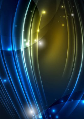 parlayan futuristik çizgiler