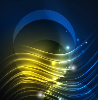 parlayan futuristik çizgiler