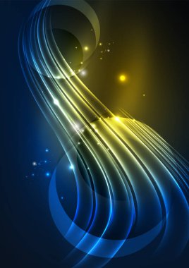 parlayan futuristik çizgiler