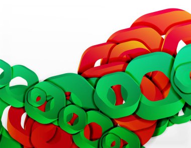 Zincir şekiller veya altıgen yanarak bahislerin doğru beyaz geometrik soyut arka plan,