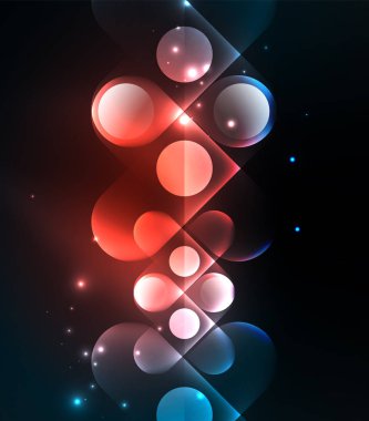 Vektör geometrik parlayan arka plan şekilleri