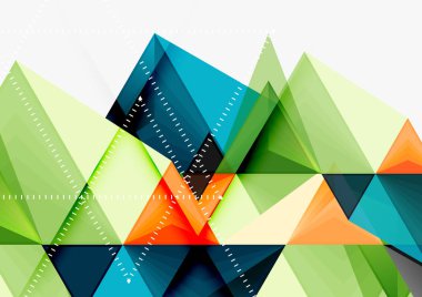 Üçgen düşük Poli vektör a4 boyutu geometrik soyut şablonu