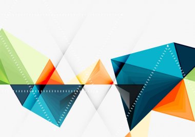 Üçgen düşük Poli vektör a4 boyutu geometrik soyut şablonu