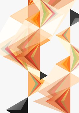 Üçgen düşük Poli vektör a4 boyutu geometrik soyut şablonu