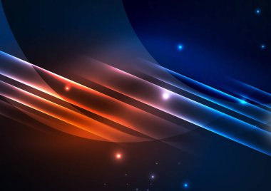 parlayan futuristik çizgiler