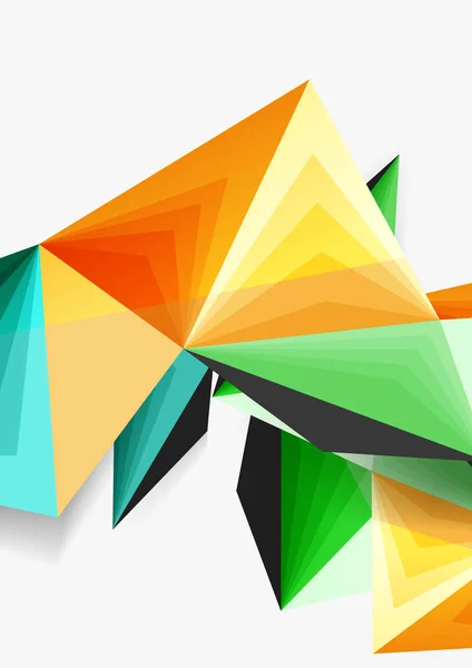 Vecteur low poly style 3d triangle ligne — Image vectorielle