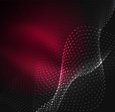 Tasarım şablonu parlayan parçacıkları dalga