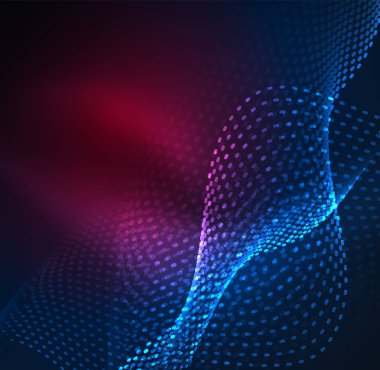 Tasarım şablonu parlayan parçacıkları dalga