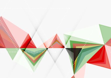 Üçgen düşük Poli vektör a4 boyutu geometrik soyut şablonu