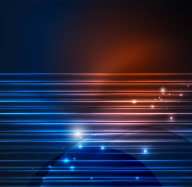 parlayan futuristik çizgiler