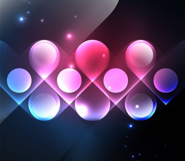 Vektör geometrik parlayan arka plan şekilleri