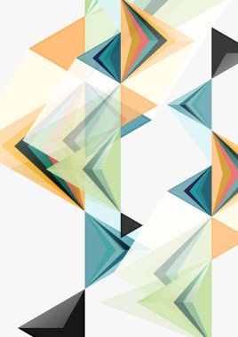 Üçgen düşük Poli vektör a4 boyutu geometrik soyut şablonu