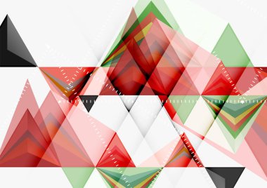 Üçgen düşük Poli vektör a4 boyutu geometrik soyut şablonu