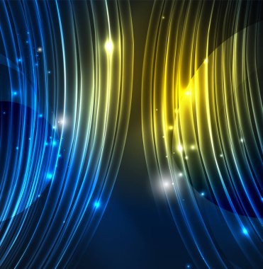 parlayan futuristik çizgiler