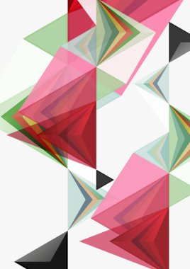 Üçgen düşük Poli vektör a4 boyutu geometrik soyut şablonu