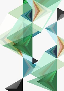 Üçgen düşük Poli vektör a4 boyutu geometrik soyut şablonu