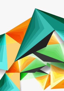 Vektör düşük Poli tarzı 3d üçgen çizgi