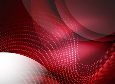 Parçacıklar koyu renk arka plan üzerinde oluşturulan parlayan dalga