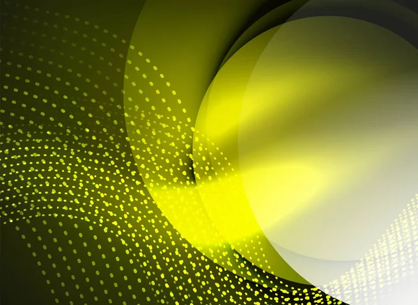 Parçacıklar koyu renk arka plan üzerinde oluşturulan parlayan dalga