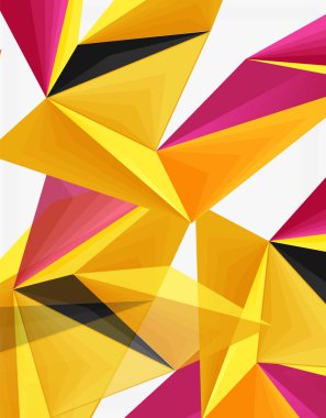 3D modern üçgen düşük Poli soyut geometrik vektör