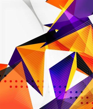 3D üçgen geometrik vektör