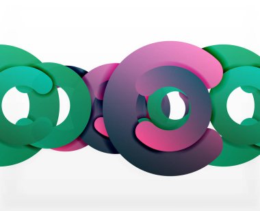 Daire geometrik arka plan, renkli iş veya web için teknoloji tasarım