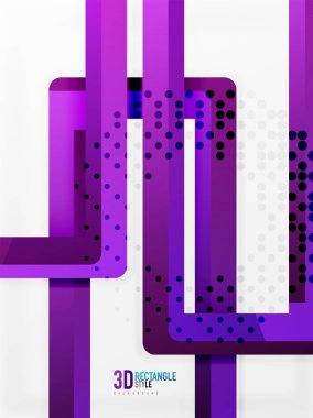 Dikdörtgen tüp elemanları, vektör arka plan