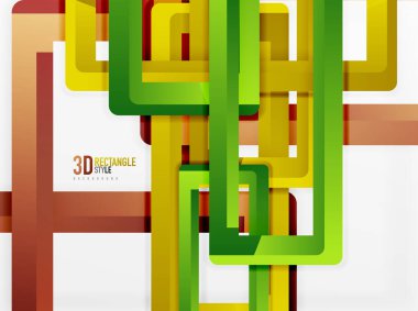 Dikdörtgen tüp elemanları, vektör arka plan